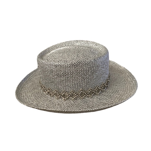 Silver western hat with rhinestones - Picture 3 of 12